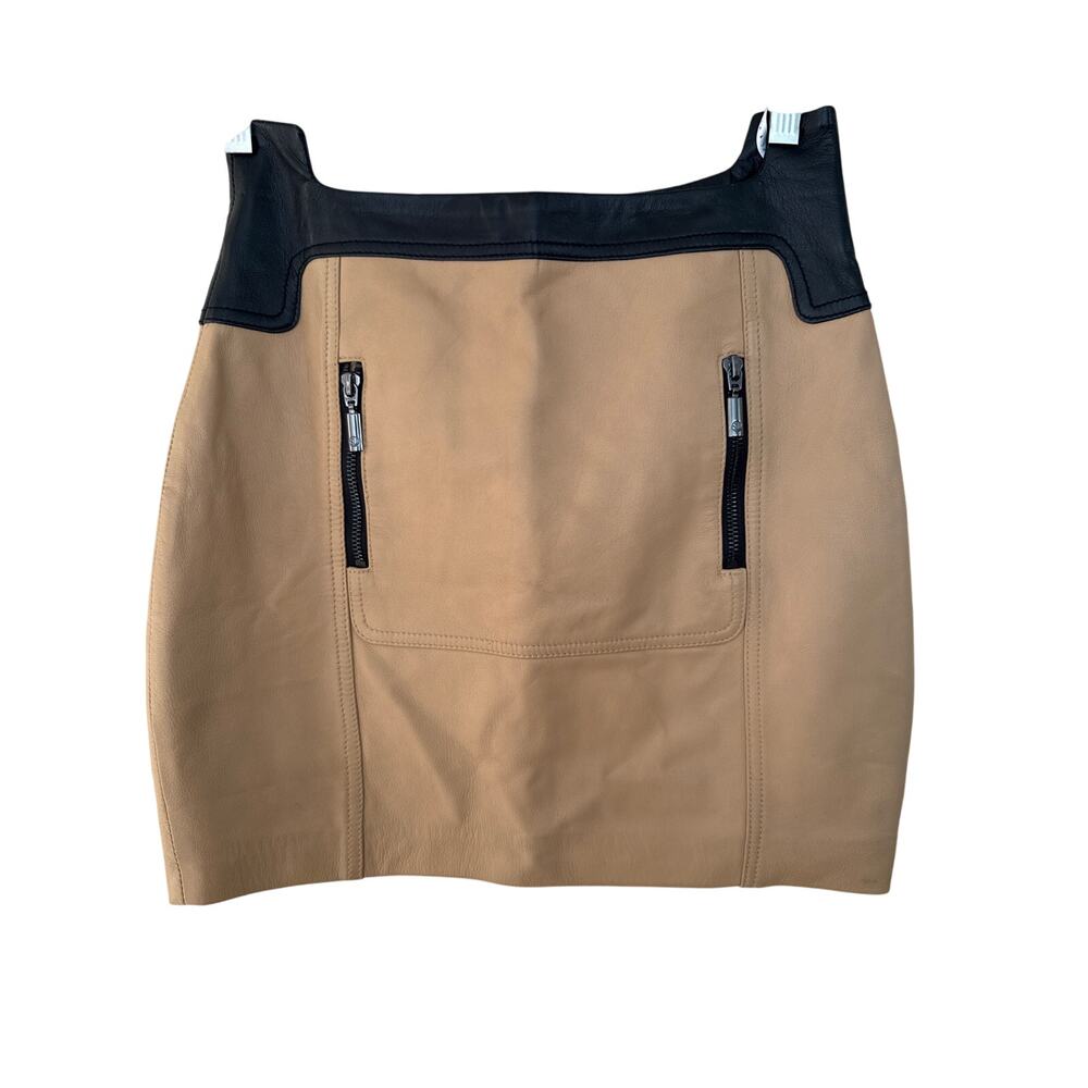 Stella + Jamie Galo Leather Mini Skirt Size Medium
